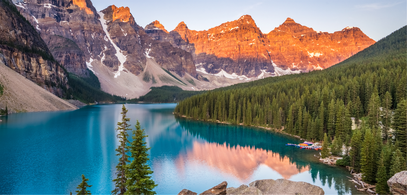Moraine Lake, Banff National Park within the Canadian Rocky Mountains.